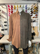 L - Tan Green Split Dye Flannel